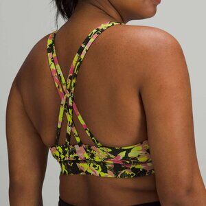 Lululemon Energy Medium Support Sz‎ 2 Yellow Luxtreme Training Sports Bra